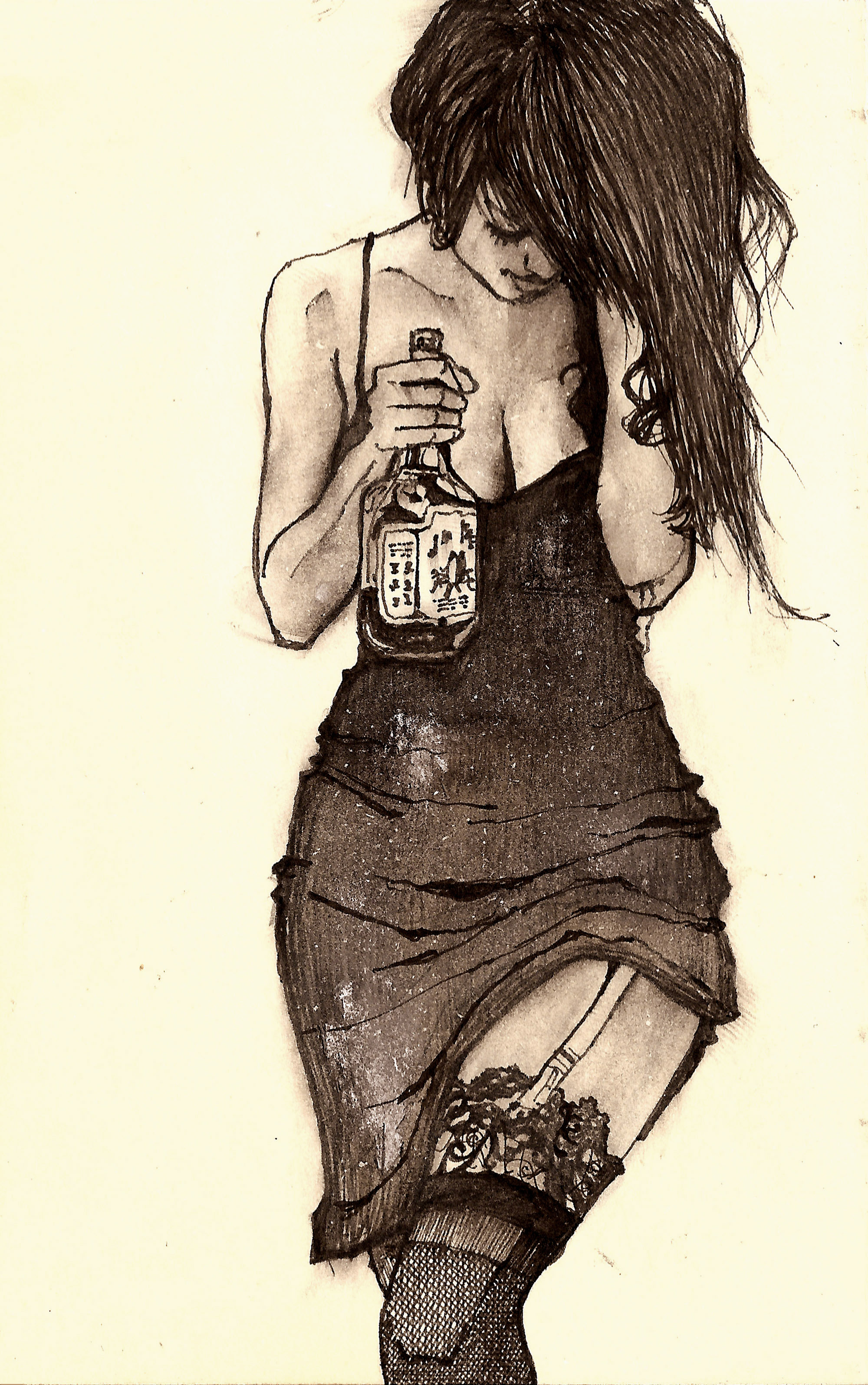 2000x3191 sad and lonely girl drawing lonely girls - Lonely Girl Drawing