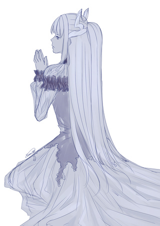 320x452 Longdress Drawings On Paigeeworld Pictures Of Longdress - Long Dress Drawing