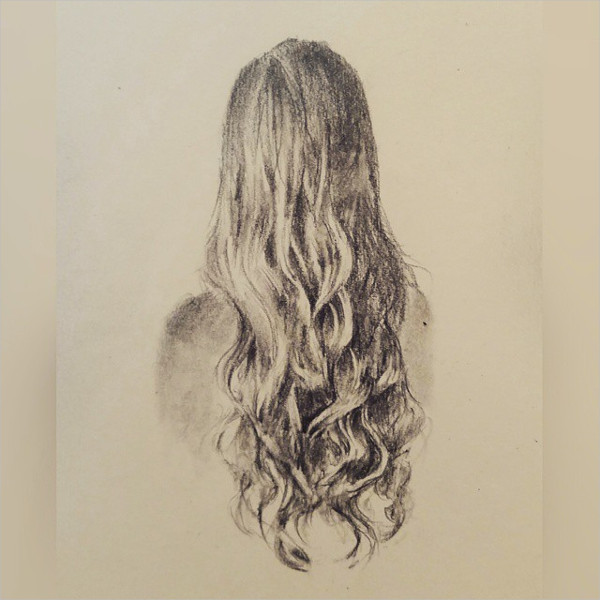 600x600 Hair Drawings - Long Hair Drawing