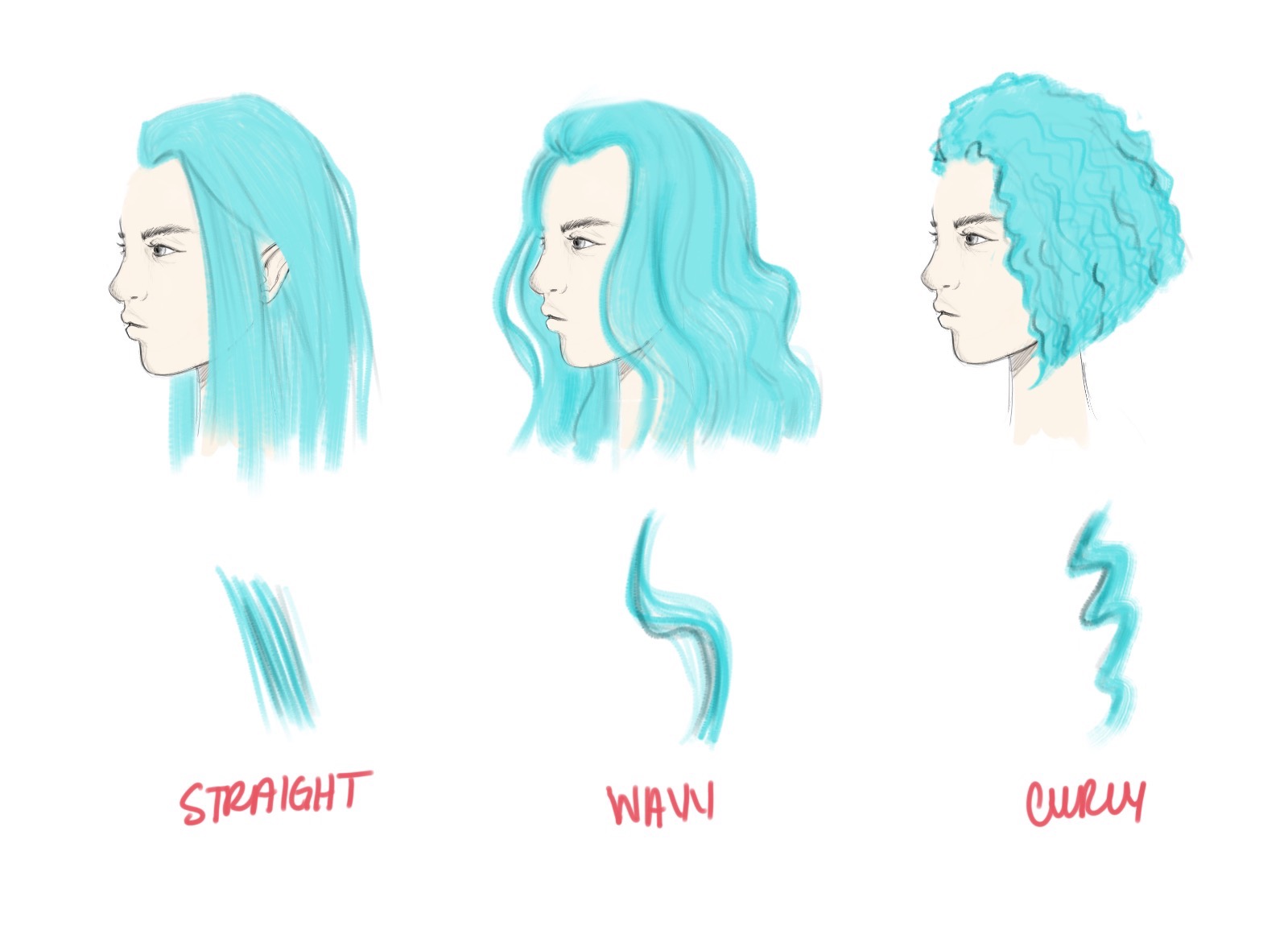 1600x1155 How To Draw Hair Tutorial Step - Long Hair Drawing