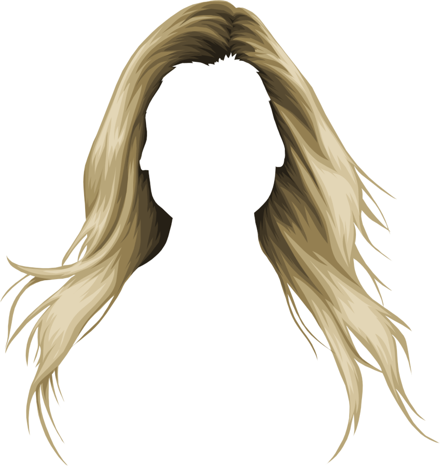 868x920 Blond Drawing Long Hair Transparent Png - Long Hair Drawing