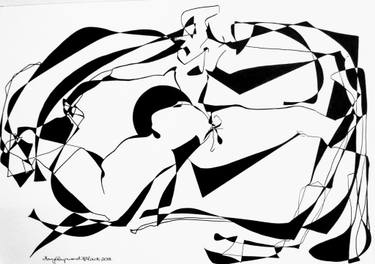 375x264 The Long Jump Drawing - Long Jump Drawing