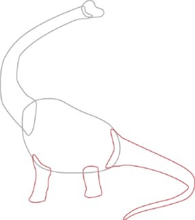 285x322 how to draw brachiosaurus howstuffworks - Long Neck Dinosaur Drawing