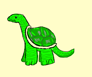 300x250 long neck turtle dinosaur drawing - Long Neck Dinosaur Drawing