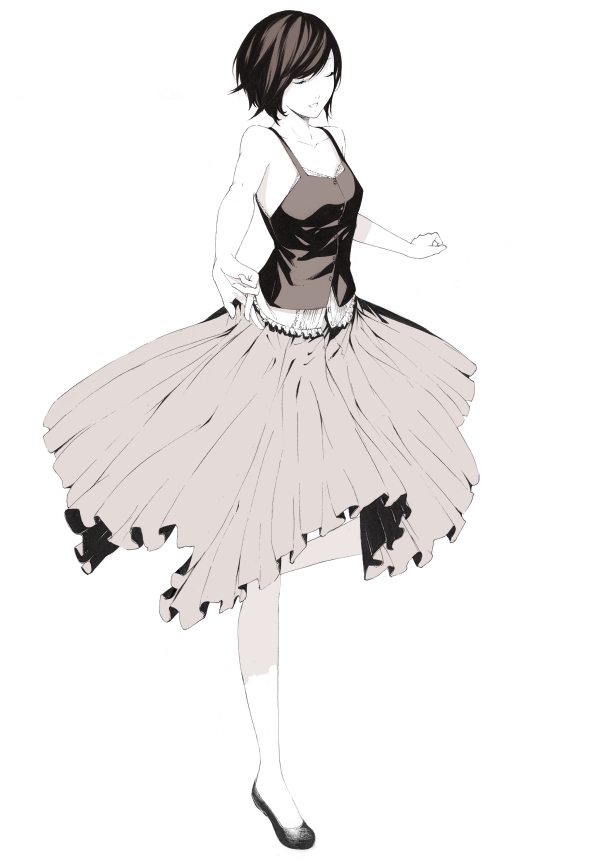 600x865 Long Skirt - Long Skirt Drawing