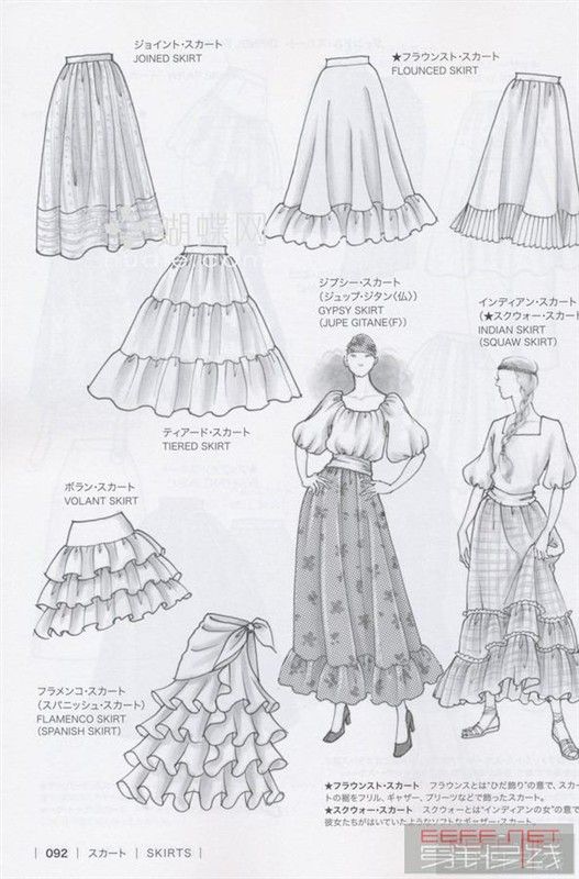 527x800 long skirts saias de moda, desenhos de moda - Long Skirt Drawing