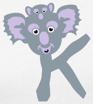 190x213 Koala Letter K Drawing Women's Jersey Longsleeve Shirt - Long Sleeve Drawing