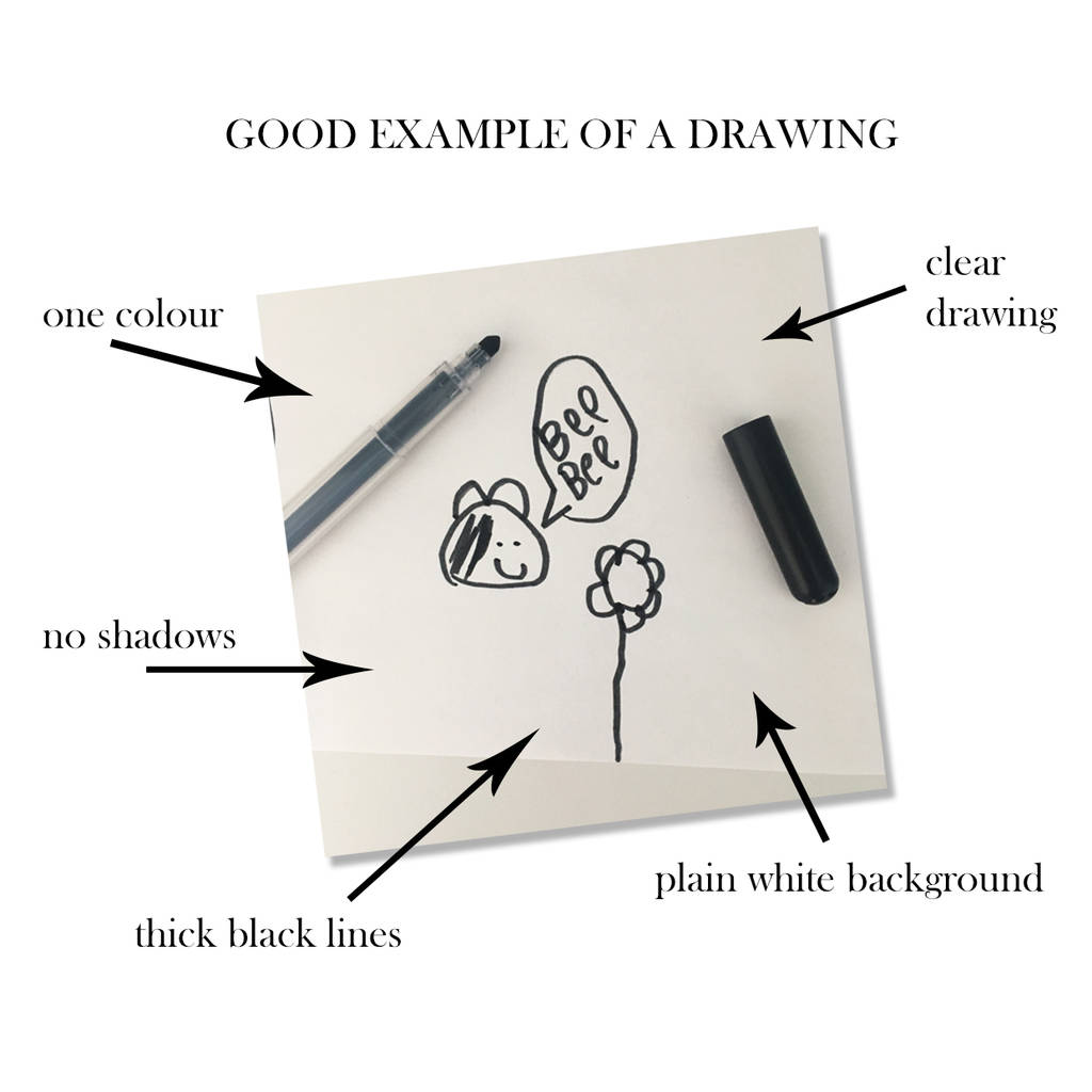 1024x1024 Personalised Kids Long Sleeve Tshirt With Drawing - Long Sleeve Drawing