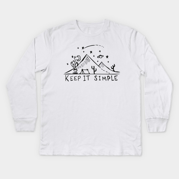 630x630 Hand Drawn Keep It Simple T Shirt - Long Sleeve Shirt Drawing