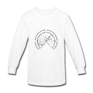 190x190 Mountain Sunrise Sunset Seal Drawing Kids' Longsleeve Shirt - Long Sleeve Shirt Drawing