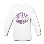 190x190 rubik's cube hand drawing kids' longsleeve shirt spreadshirt - Long Sleeve Shirt Drawing