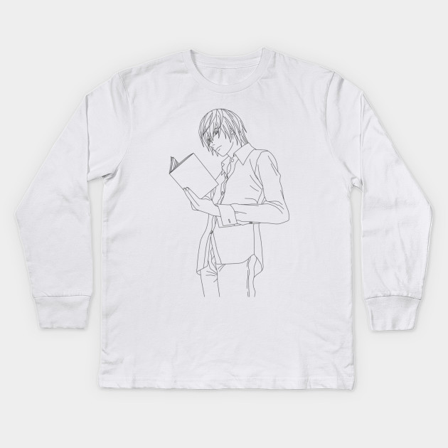 630x630 yagami line art drawing death note - Long Sleeve Shirt Drawing