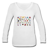 190x190 Children Drawing Women's V Neck Longsleeve Shirt Spreadshirt - Long Sleeve Shirt Drawing