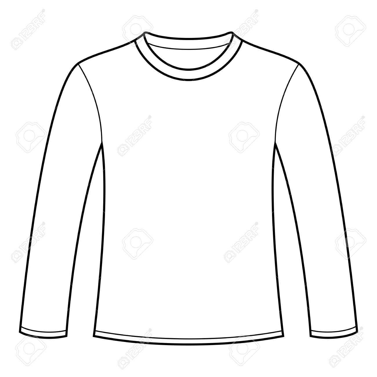 1300x1300 Collection Of Free Shirt Clipart Long Sleeve Sales Clipart - Long Sleeve Shirt Drawing