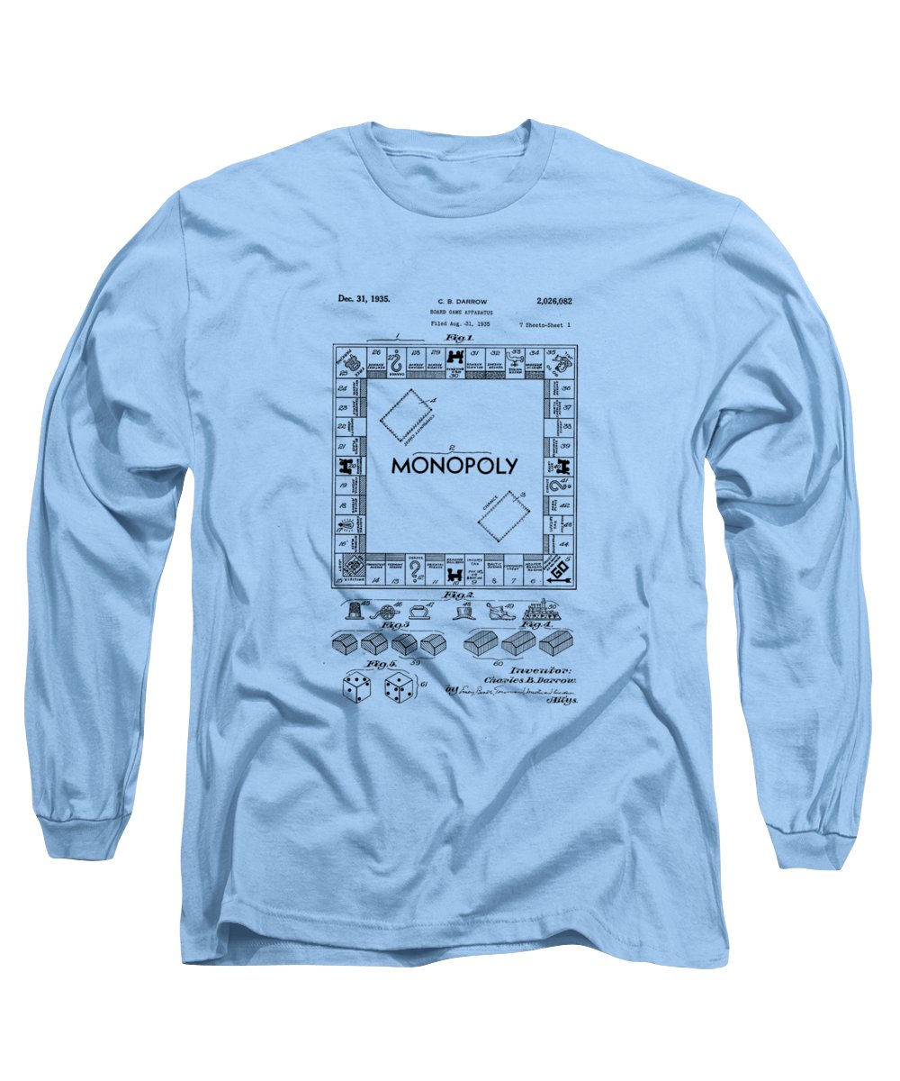 1000x1200 monopoly original patent art drawing t shirt long sleeve t shirt - Long Sleeve T Shirt Drawing