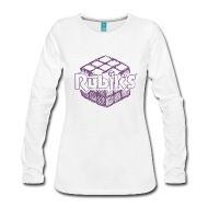 190x190 rubik's cube hand drawing women's premium longsleeve shirt - Long Sleeve T Shirt Drawing