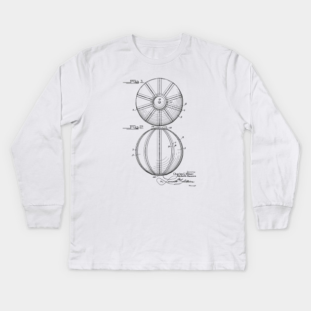 630x630 Ball Vintage Patent Hand Drawing - Long Sleeve T Shirt Drawing