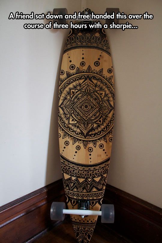 540x810 incredible drawing on a long board misc longboard design - Longboard Drawing