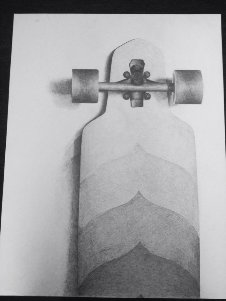 720x960 Longboard Pencil Drawing Drawings In Pencil Drawings - Longboard Drawing