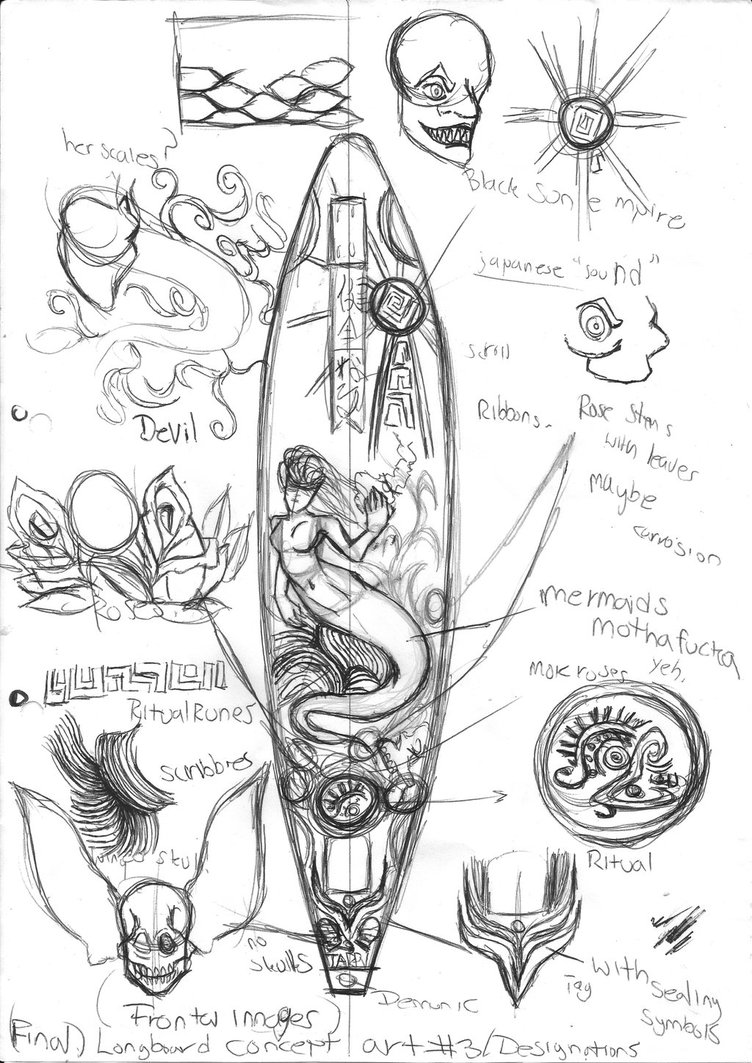 752x1063 Longboard Drawing Design For Free Download - Longboard Drawing