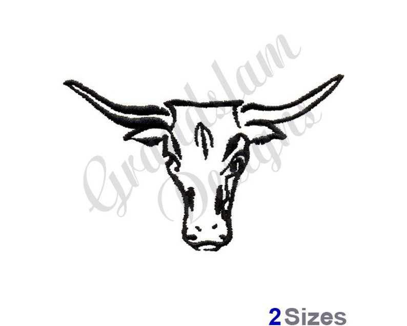 794x636 Longhorns Bull Machine Embroidery Design Etsy - Longhorn Bull Drawing
