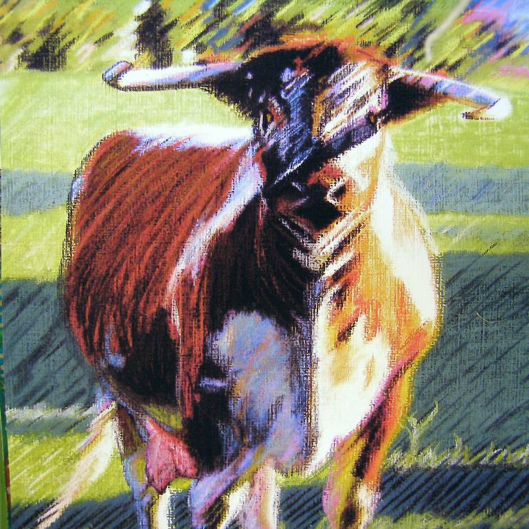 770x770 english longhorn cow drawing - Longhorn Cattle Drawings