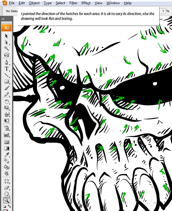 570x700 How To Draw Evil Vector Skulls In Illustrator - Look Drawing