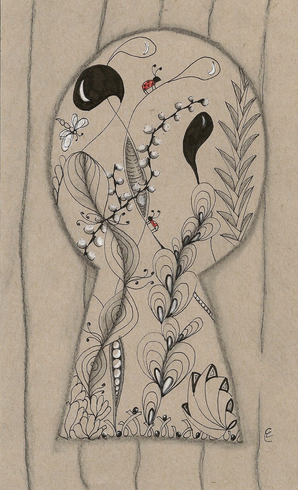 973x1600 Momzenartist Through The Keyhole - Looking Through A Keyhole Drawing