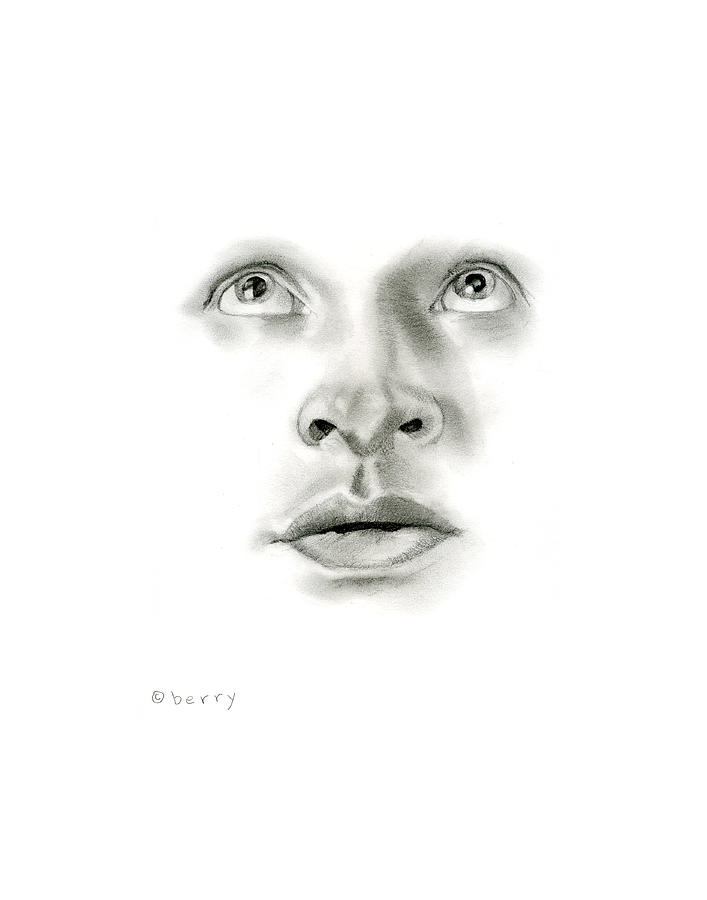 707x900 Looking Up Drawing - Looking Up Drawing