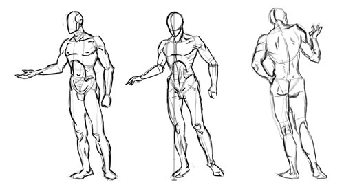 500x275 Learning Drawing Principles More Figure Drawing And Dragons - Loomis Figure Drawing