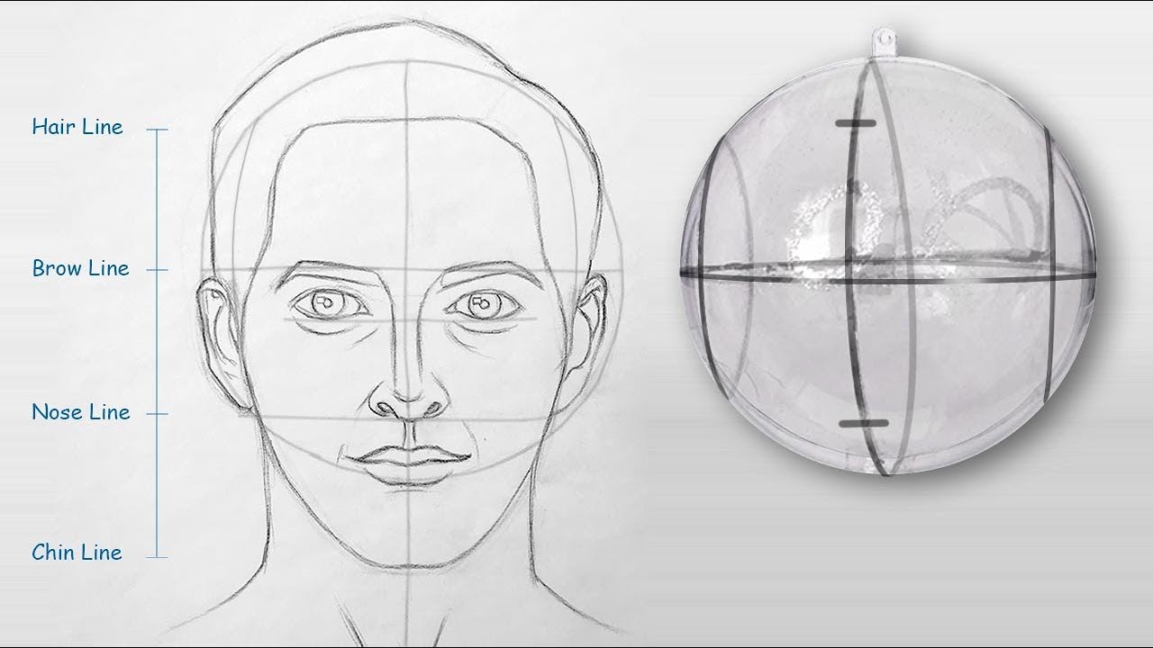 1280x720 How To Draw Head - Loomis Head Drawing