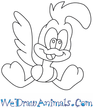 300x350 how to draw baby road runner from looney tunes - Looney Toons Drawings