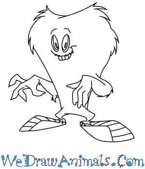 300x350 how to draw gossamer from looney tunes - Looney Toons Drawings
