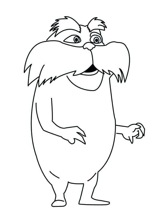 600x834 truffula tree coloring - Lorax Drawing