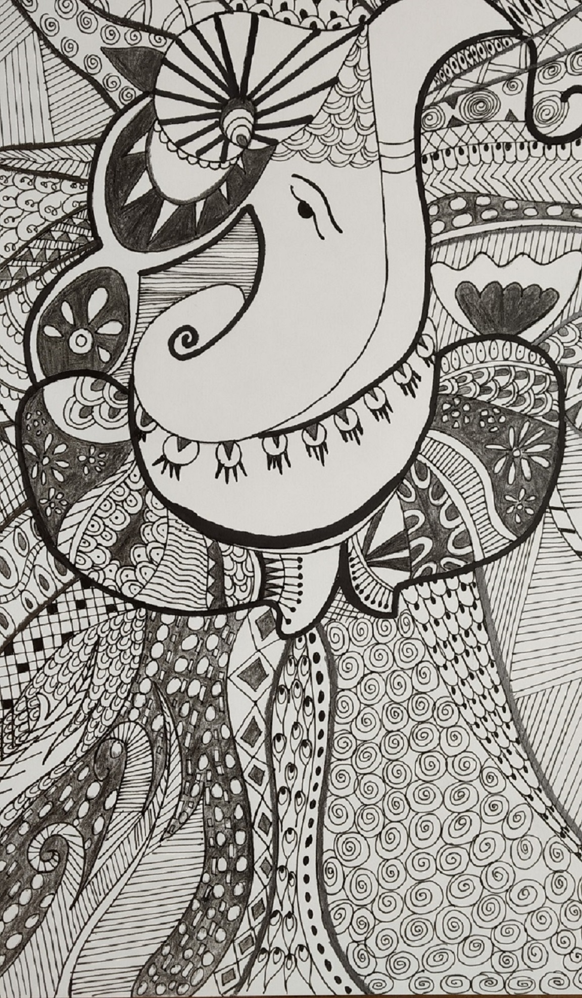 1152x1977 Lord Ganesha Buy Fine Art Online - Lord Ganesha Drawing