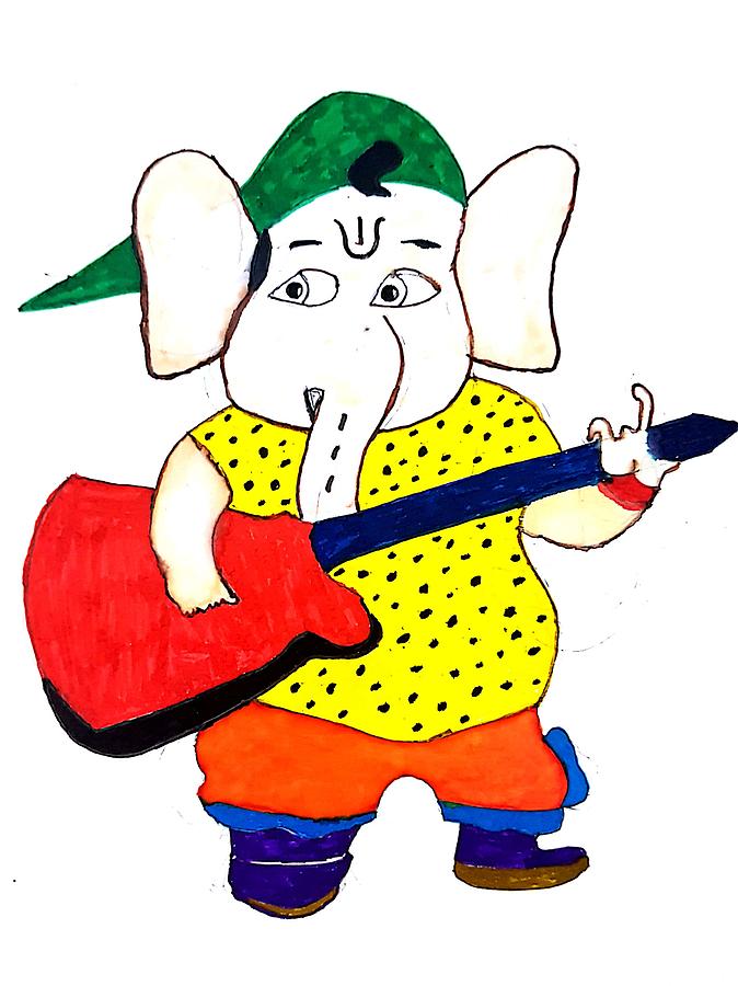 674x900 Modern Lord Ganesh Drawing - Lord Ganesha Drawing