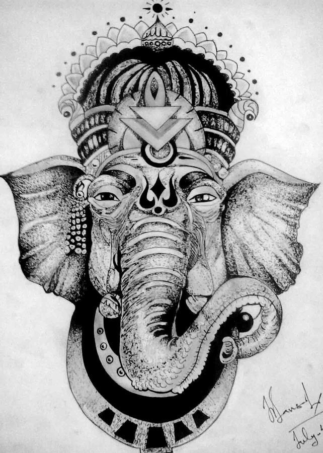 642x900 The Lord Ganesha Drawing - Lord Ganesha Drawing