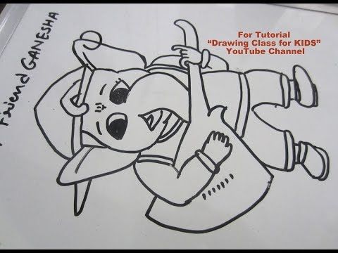 480x360 Youtube How To Draw Lord Ganesha Ganpati Drawing Playing Guitar - Lord Ganesha Drawing