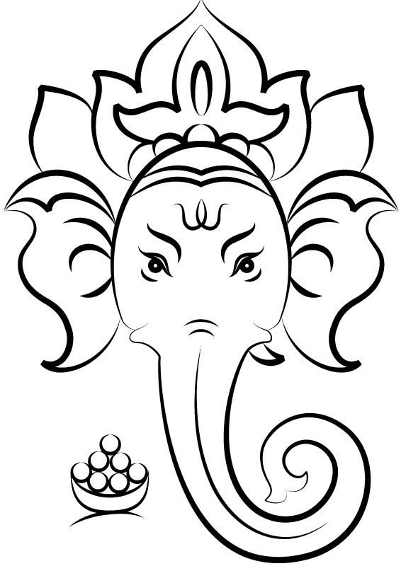 566x800 Huge Collection Of 'ganpati Drawing' Download More Than Images - Lord Ganesha Drawing Images