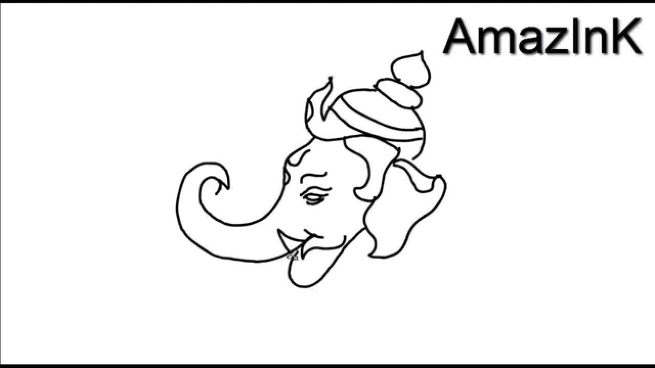 1280x720 Learn How To Draw Lord Ganesha - Lord Ganesha Drawing Images