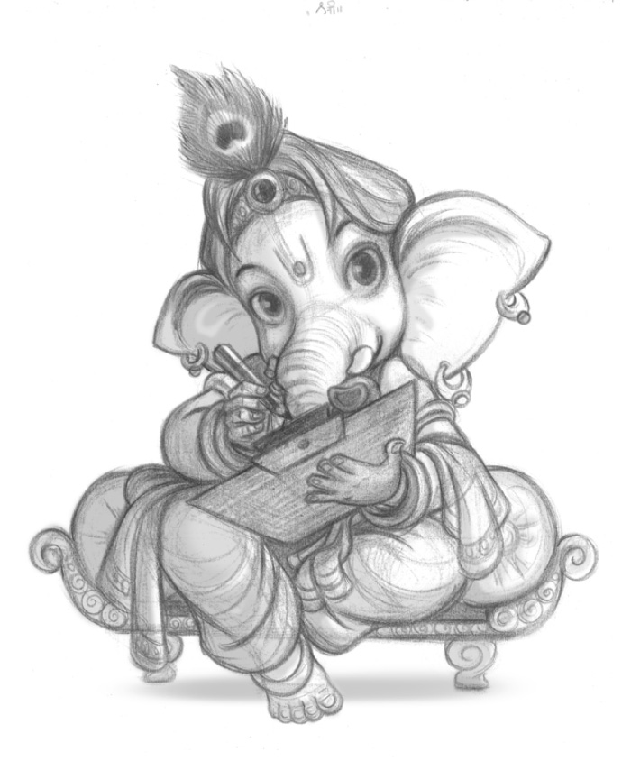 700x854 Ganesha Drawing Sketch For Free Download - Lord Ganesha Drawing Images
