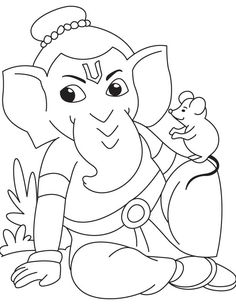 236x305 simple ganesha drawing for kids lord ganesha - Lord Ganesha Drawing Images