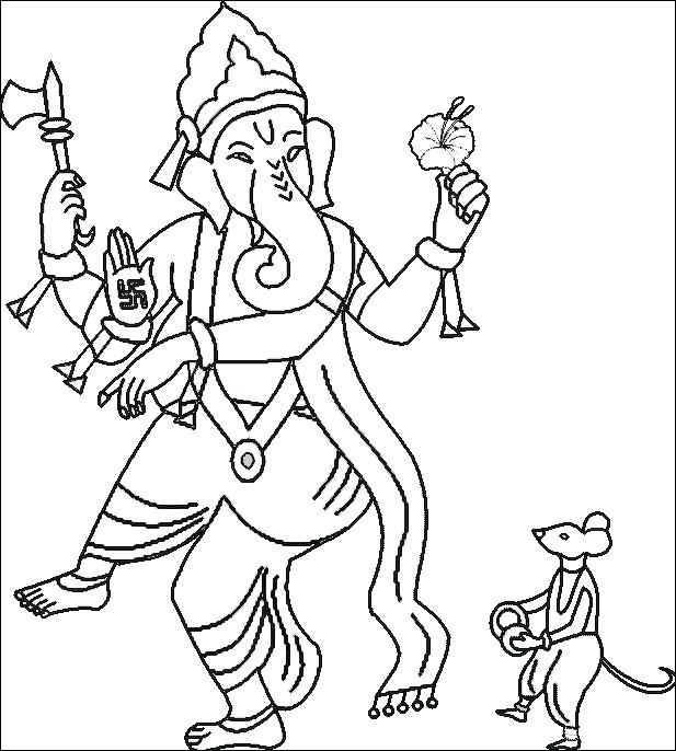 617x686 coloring images to draw lord ganesha colouring pictures ganesha - Lord Ganesha Drawing Images