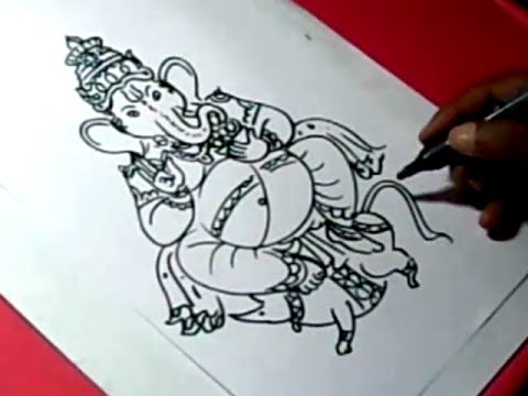 480x360 How To Lord Ganesha Drawing For Kids Step - Lord Ganesha Drawing Pictures