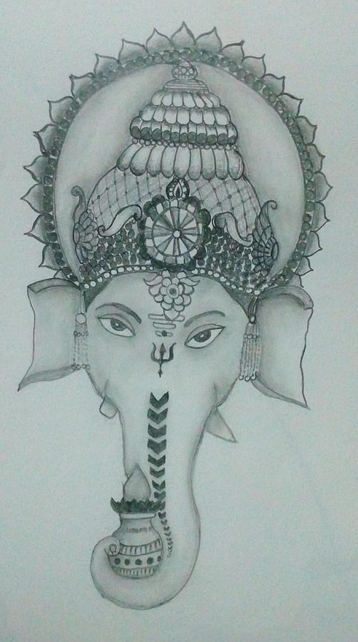 502x900 Lord Ganesha Drawing - Lord Ganesha Drawing Pictures