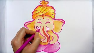 320x180 Vighnaharta Ganesh How To Draw Ganesha For Kids Easy Step - Lord Ganesha Drawing Pictures