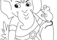 200x140 easy ganesha coloring pages with simple ganesha drawing for kids - Lord Ganesha Drawing Pictures