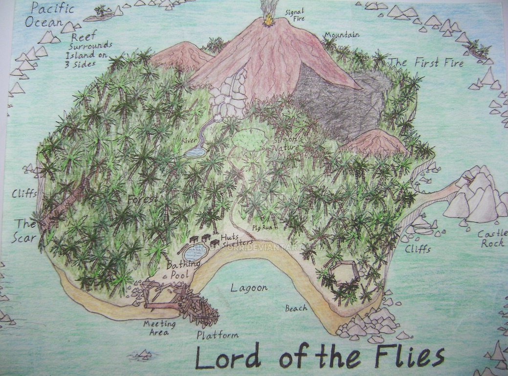 1039x769 lord of the flies island - Lord Of The Flies Island Drawing