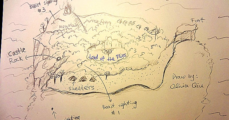 Lord Of The Flies Island Map Drawing at PaintingValley.com | Explore ...