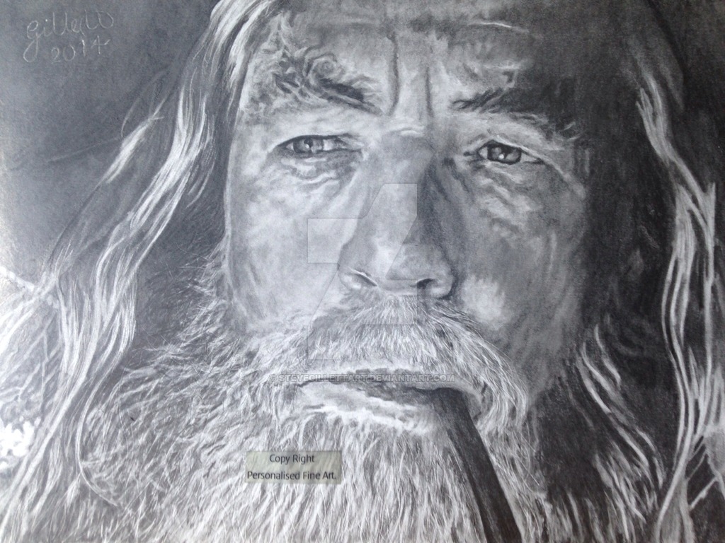 1024x768 Gandalf' - Lord Of The Rings Drawings